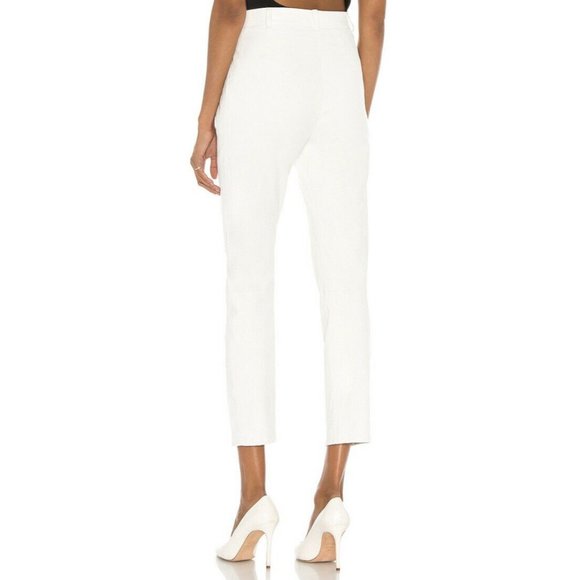 SPRWMN Trouser Pants White Leather Lamb Skin Crop - Picture 4 of 15